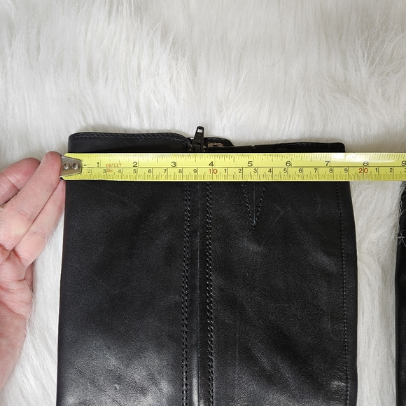 Gianni Bini Black Leather Knee High Boots Block Heel Size 8.5 M - Picture 6 of 12